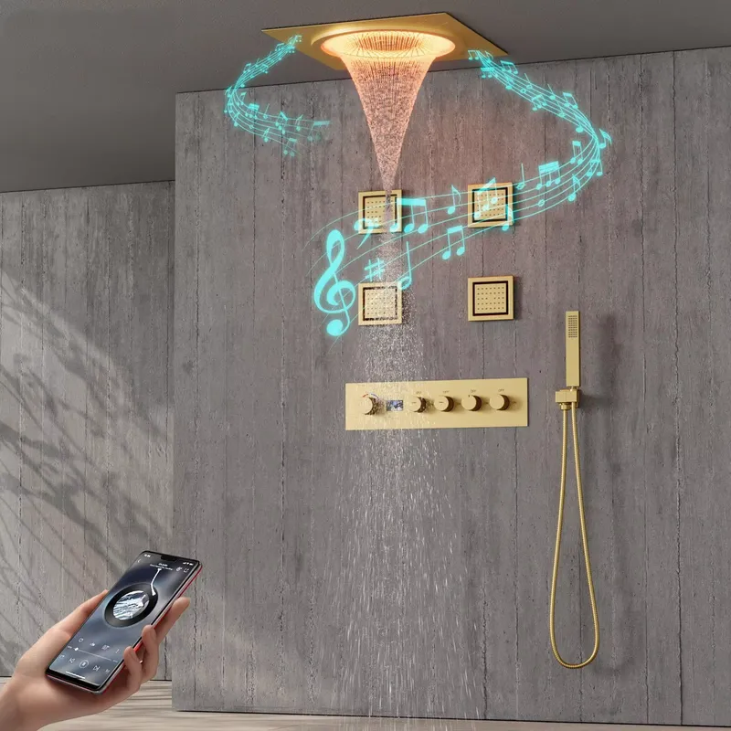Spa & Wellness Paradies Braunschweig - مجموعة دش ذكية بإضاءة LED مع